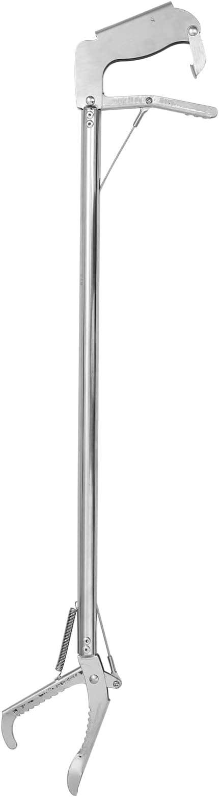 generic Folding Snake Grabber Tool 29.52 Inch Stainless Steel Snake-Proof Clip with Lock Lightweight Reptile Handling Clamp for Safe Outdoor Capture and Garden Use