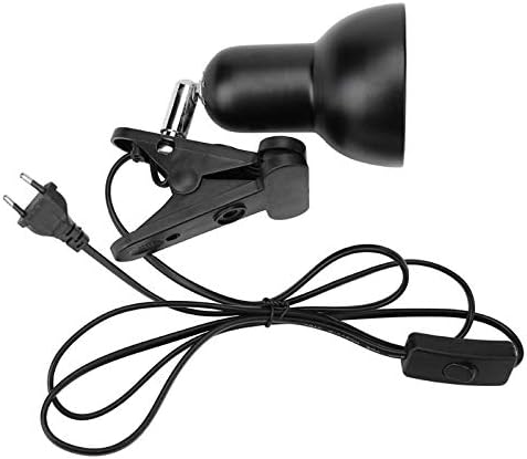 Lamp Bases 360 Degrees Rotating Clip Light Base Turtle Reptile Basking Clamp Lamp Holder with On off Switch Bedroom Bedside Light Base - (Color: EU Plug Black)