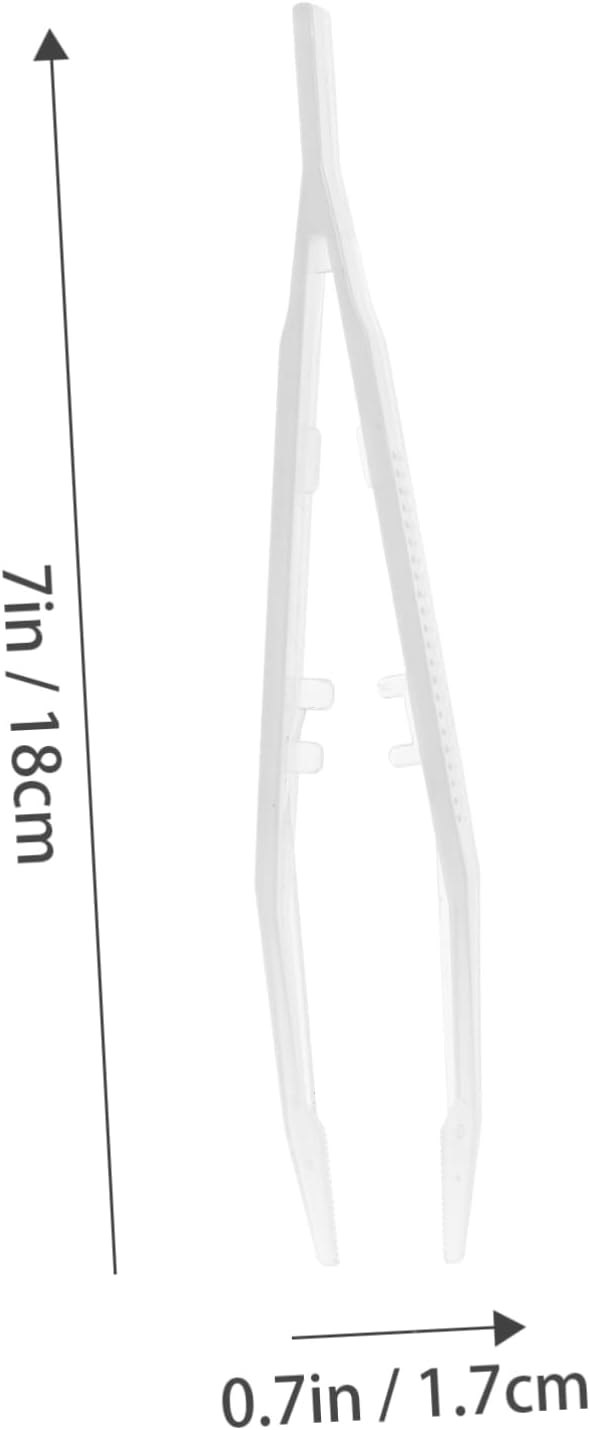 Sosoport 18cm Glow-in-The-Dark Reptile Feeding Tweezers Clips 2PCS Flexible PET Feeding Tool for Turtles Lizards Frogs and Other Reptiles