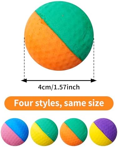 PET SHOW 20 Pack Cat Toys Sponge Balls 1.57inch for Indoor Cats Kitten - Image 2