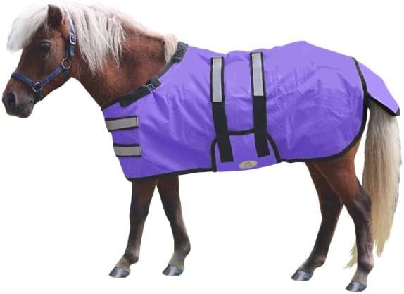 Derby Originals Mini Horse & Foal Winter Turnout Blanket – Reflective, No-Hardware Design, 600D Waterproof Outer, 150g Insulation, 170T Lining, Adjustable Fit, 1-Year Warranty