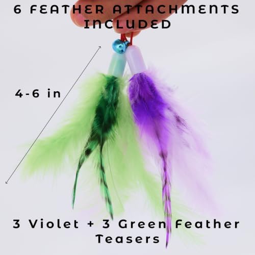 Interactive Cat Wand Toy with Feather Refills, Cat Teaser Toy for Kittens - Image 7