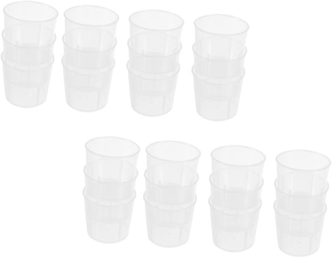 100 Pcs Reptile Food Cups Cups for Crawling Pets Practical Measuring Dishes (plastic Easy to Clean)