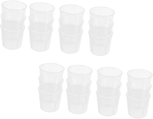 100 Pcs Reptile Food Cups Cups for Crawling Pets Practical Measuring Dishes (plastic Easy to Clean)