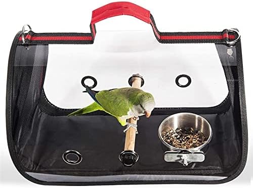 Birdcages Outdoor Bird Transport Cage Bird Travel Carrier Breathable Space Parrot Go Out Backpack Multi-Functional Bird Carrier Pet Supply,1