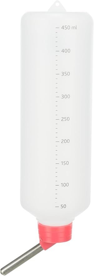 Trixie Water Bottle with Wire Holder, 450 ml