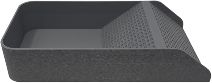 Chatelet Hermit Crab, Lizard, Turtle, Amphibian XL Watering Pool | Platform Pool Accessory with Access Ramp for Pet Habitats | 9.75" x 5" | Made in USA (X-Large) (Salt Only, Gray)