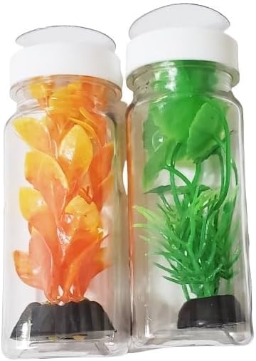 Aquarium Decor Plastic Plants Suction Cups 2 Large Bottles Turtles Platform Pet Supplies Handmade