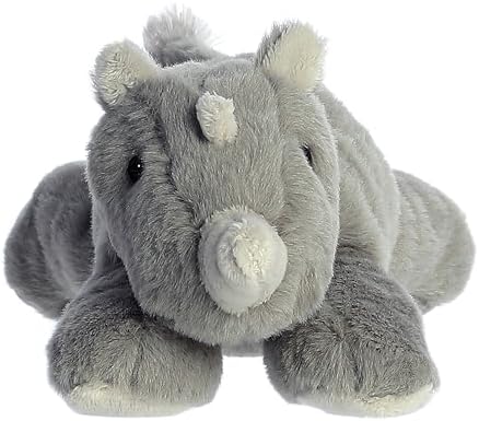Aurora Mini Flopsie 8" Rhino Adorable Stuffed Animal - Image 2