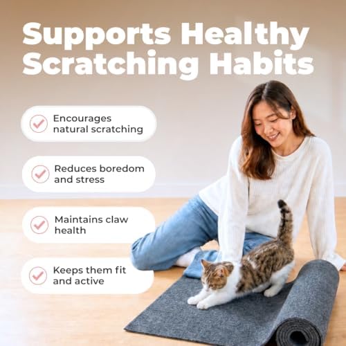 Catify Peel & Stick Cat Scratching Mat - Gray, L:78" - Image 3