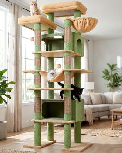 Globlazer Cactus Giant Tall Heavy Duty Cat Tower for Indoor Large Cat, F83B by Globlazer