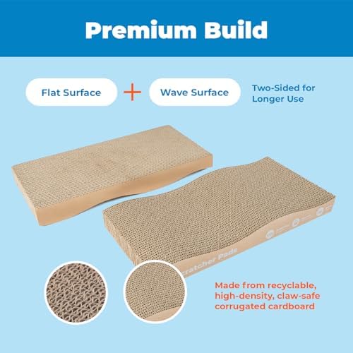 Best Pet Supplies Catify Cat Scratcher Pads - Wave, 2-Pack - Image 4