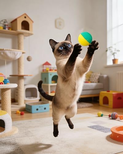 PET SHOW 20 Pack Cat Toys Sponge Balls 1.57inch for Indoor Cats Kitten - Image 6