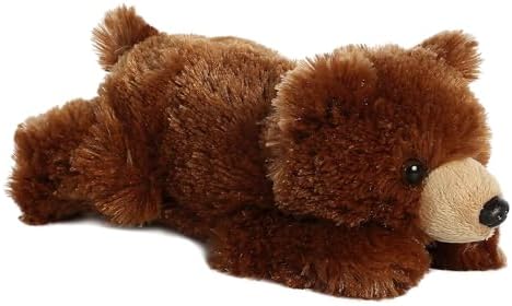 Aurora?? Adorable Mini Flopsie??? Grizzly Bear Stuffed Animal - Mini Companions Ready for Playful Adventures - for Kids All Ages, Toddlers, Adults, and Families - Brown 9 Inches by Aurora%C2%AE