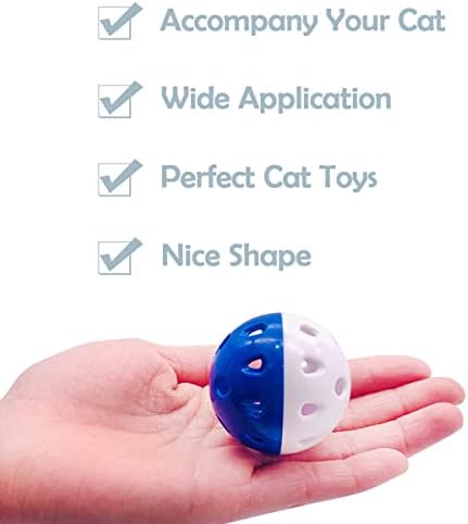 PET SHOW 20 Pack Cat Toys Balls with Bell Inside for Indoor Cats Kitten - Image 3