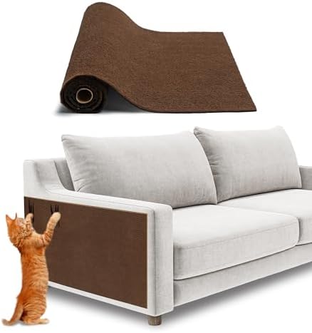 Catify Peel & Stick Cat Scratching Mat - Brown, L:39" by BestPetSuppliesLLC