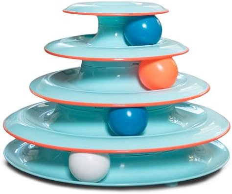 Catstages Chase Meowtain 4-Tier Interactive Cat Track Toy, 10.1" x 7.1" by Catstages