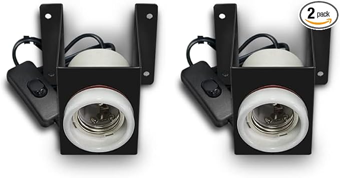 Arcadia Pro Ceramic Lamp Holder and Bracket-US Plug ONLY (Pack of 2)