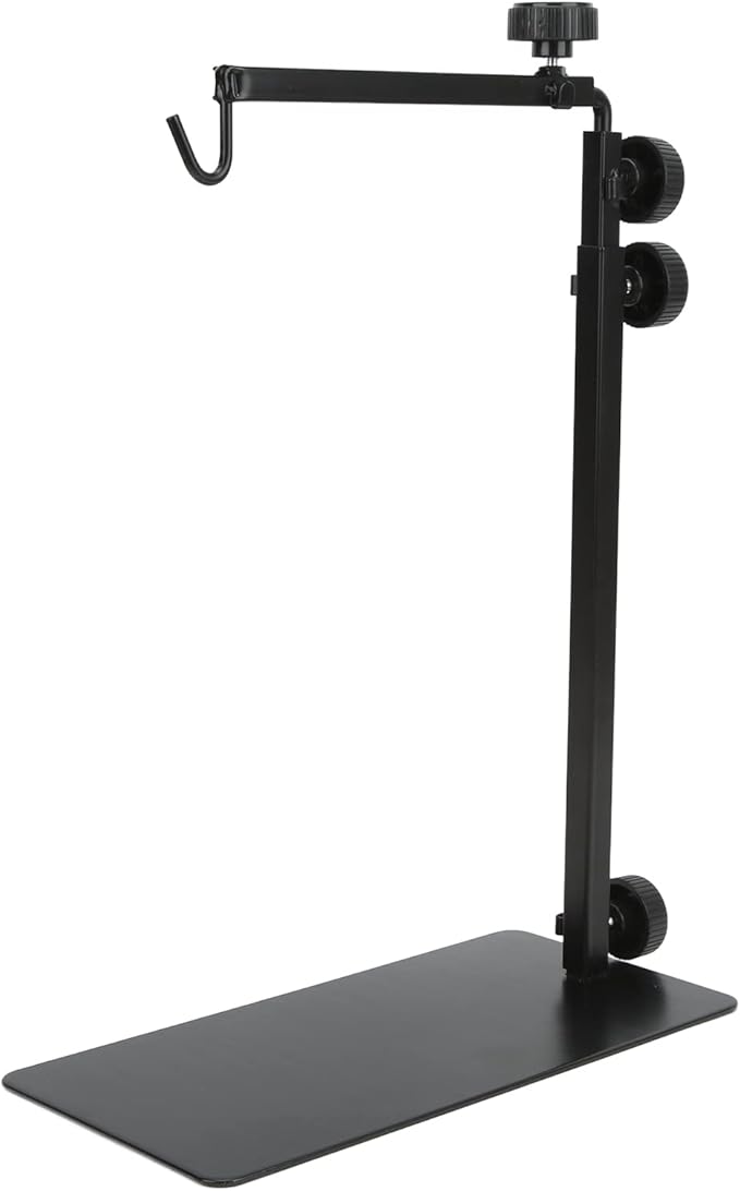 Adjustable Reptile Heat Light Stand, Reptile Lamp Stand with Card Slot Design, Metal Terrarium Basking Lamp Holder for Lizards Turtles Snakes Amphibians