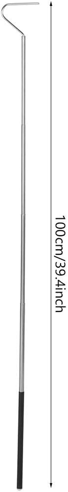 Snake Capture Hook, Stainless Steel Extensible Telescopic Snake Catcher Capture Hook Snake Reptile Catcher(100cm)