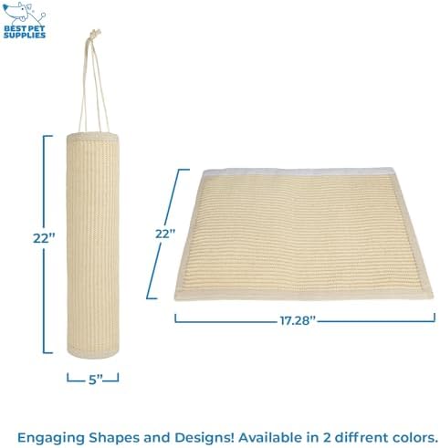 Best Pet Supplies Catify Hanging Cat Scratcher - Log, Beige - Image 4