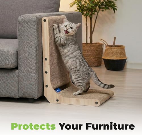 Best Pet Supplies Catify L-Shaped Cardboard Cat Scratcher - H: 26" - Image 5