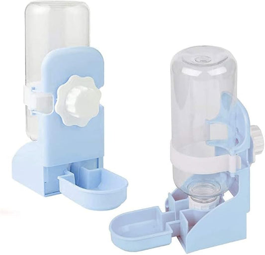 2Pcs 17oz Water Bottle for Small Animals, Rabbit Water Feeder Bowl Bunny Dispenser Hanging Automatic Guinea Pig Bottle for Cage