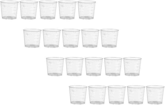 30pcs Reptile Lizard Feeder Measuring Cups 20ml Food and Water Feeding Bowls Set for Gecko and Crawling Pets