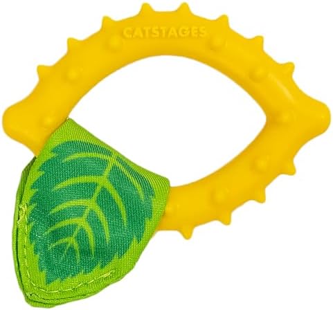 Catstages Dental Lemon Teether Interactive Chew Cat Toy with Catnip, 2.4" by Catstages