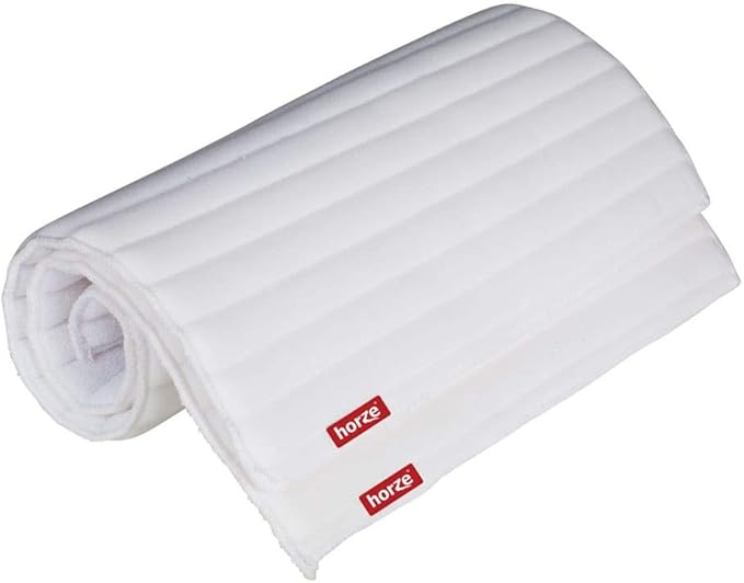 HORZE Rear Leg No Bow Equine Standing Wraps Pair - Off-White - Horse