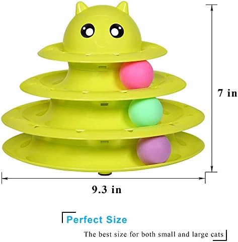 UPSKY Cat Toy Roller 3-Level Turntable Cat Toys with Six Colorful Balls - Image 2