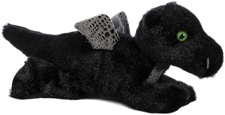 Aurora?? Adorable Mini Flopsie??? Midnight Dragon??? Stuffed Animal - Playful Ease - Timeless Companions - Black 8 Inches by Aurora%C2%AE