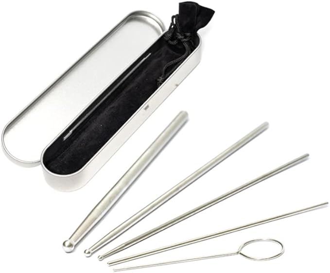 Snake Probe Kit Professional 5 Pieces Snake Sexing Probes, Stainless Steel Reptile Gender Detection Tool for Different Size Snakes