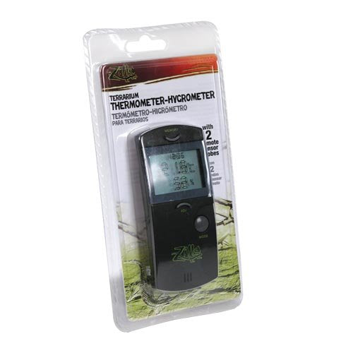 Zilla Terrarium Thermometer/Hygrometer Digital Gauge Digital Thermometer/Hygrometer - Pack of 10