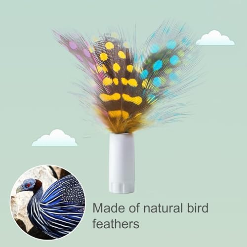 ORSDA 6Pcs Feathers Replacement and Soft Furry Accessories ONLY Fits Cat Toys, Interactive Toys for Indoor Cats-NOT fits for Other Brand Toys - Image 5