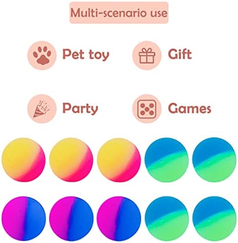 PET SHOW 20 Pack Cat Toys Bouncy Balls 1.2inch for Indoor Cats Kitten - Image 3