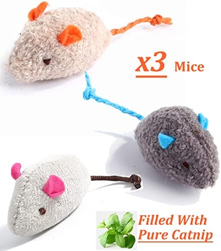 12 Pack Catnip Toys for Cats, Silvervine Sticks, Catnip Balls, Cat Nip Mice, Kicker Toys, Silver Vine Organic Chew Toys, Kitten Teething Toy,Interactive Enrichment (Green) - Image 2