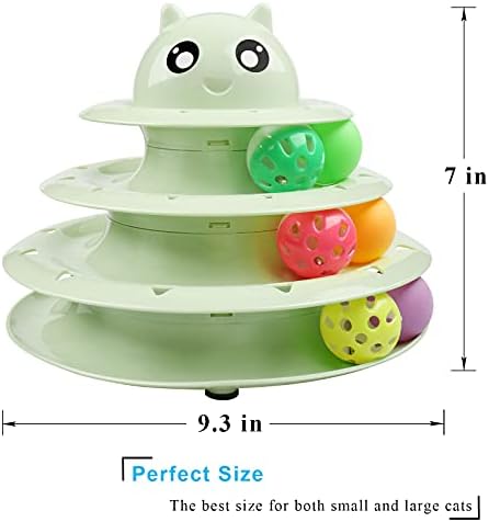 UPSKY Cat Toy Roller 3-Level Turntable Cat Toys with Six Colorful Balls - Image 2