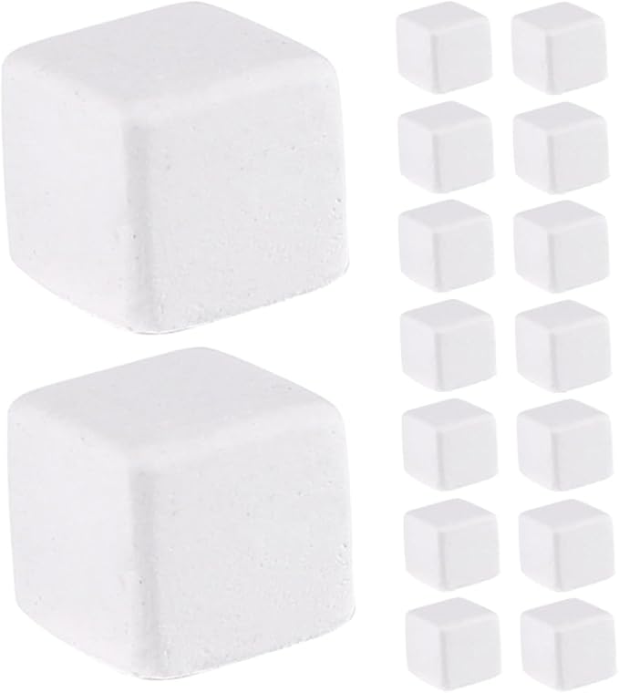 Happyyami 30pcs Natural Mineral Calcium Blocks for Turtles Tortoises Lizards Frogs Chameleons Enhances Water Stability Supports Growth and Versatile Reptile Amphibian Care
