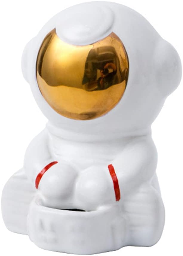 iHOO Hamster Water Bowl,Small Animals Automatic Drinking Bowl, Astronaut Shape Ceramic Bowls for Dwarf Syrian Hamsters Gerbils Mice Rats Rabbits(Astronaut,180ML)