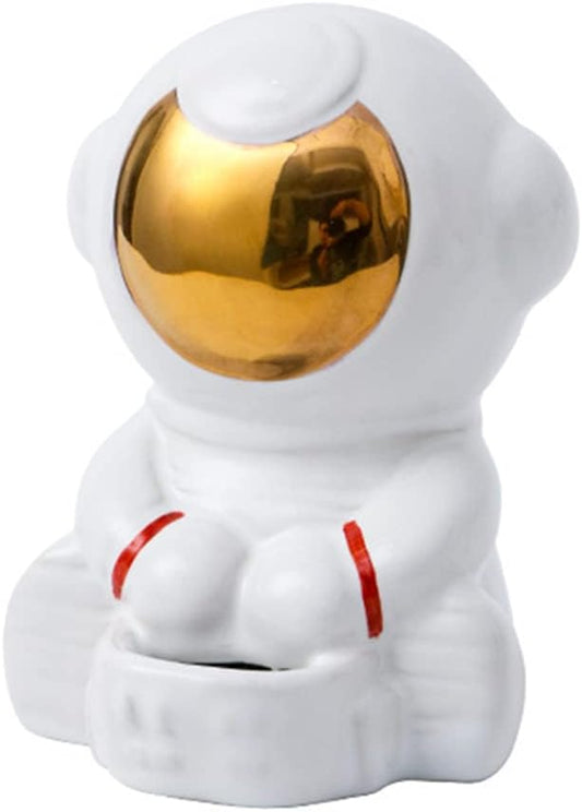 iHOO Hamster Water Bowl,Small Animals Automatic Drinking Bowl, Astronaut Shape Ceramic Bowls for Dwarf Syrian Hamsters Gerbils Mice Rats Rabbits(Astronaut,180ML)