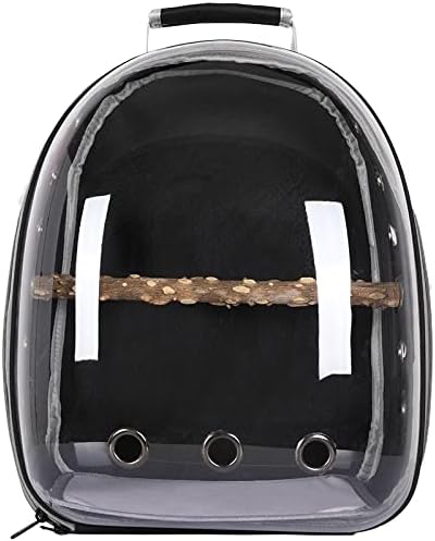 Birdcages Portable Bird Cage Parrot Carrier Backpack Travel Bag with Prech and Feeder Acrylic Transparent 360° Sightseeing Pet Accessories,Type A2