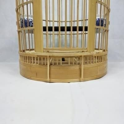 Round Bird Cage Large Bird Carrier Handmade Flight Birdcage Capacity Travel Carrier Cage Bird Aviary Bamboo Parrot Cage Budgie Cage