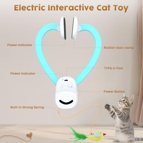 Interactive Cat Toys for Indoor Cats, Clip-On Automatic Flying Bird - Image 5