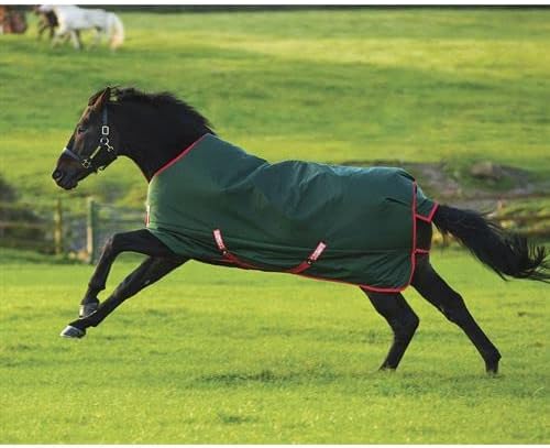 Horseware Ireland Rambo Original Turnout Lite Horse Sheet, Color: Green/Red, Size: 72 (AAAAA1-GR00-72)