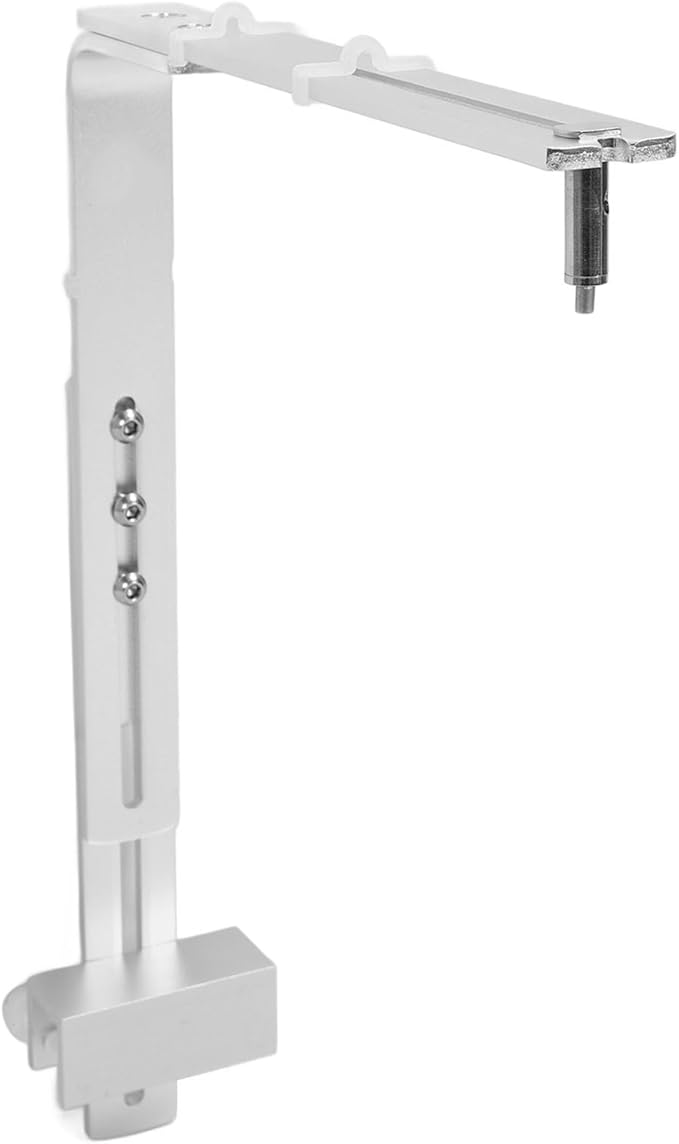 Zunate Aluminum Alloy Fish Tank Light Stand, Adjustable Height Aquarium Lamp Bracket for Reptile Lighting with Minimalist Design and Easy Installation, Silver (Silver)