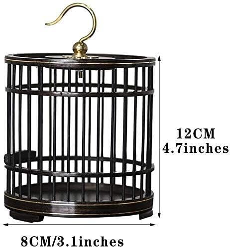 Black Travel Carrier Cage Plastic Bird Cage with Hook Flight Birdcage Round Bird Aviary Bird Carrier Budgie Cage Easy Practical
