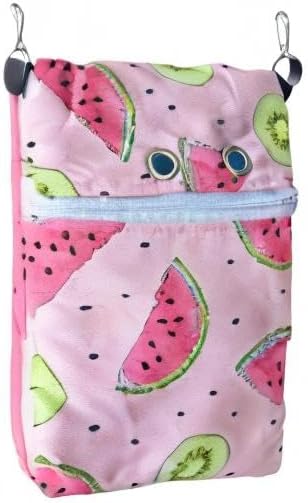 Waterproof composite Fabric Sugar Glider Bonding Carry Pouch Portable Small Animal Carrier Bag Small Animal Bonding Crossbody Strap for Hamster Rat Gerbil Other Small Pet Sleeping Bag With Vent (Pink)