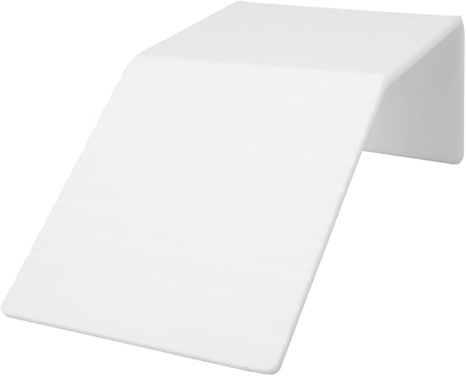 Alomejor Acrylic Basking Platform Anti Slip Slope Climbing Frame for Climbing Pets, Promotes Bone Growth, 1 Piece for Reptile Tank (L)