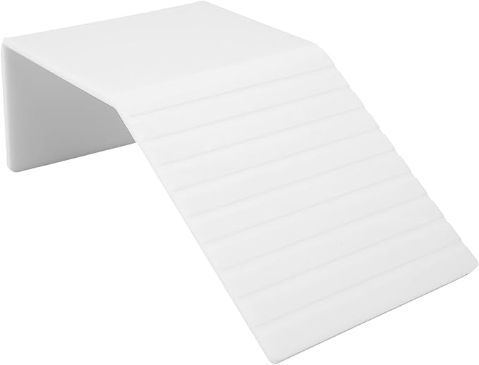 Alomejor Acrylic Basking Platform Anti Slip Slope Climbing Frame for Climbing Pets, Promotes Bone Growth, 1 Piece for Reptile Tank (L)